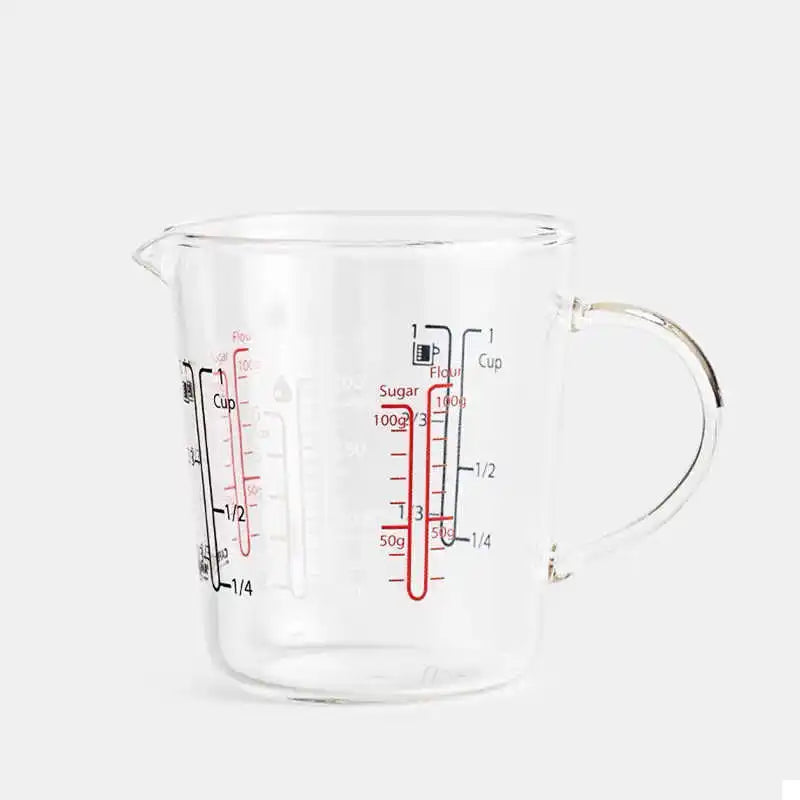 CAFEDE KONA Copo De Medição De Vidro Resistente Ao Calor com Escala, Copo De Compartilhamento De Café, Copo De Leite, Cozimento De Cozinha, 200ml