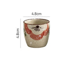 Xícara de chá cerâmica pintada à mão Hefeng, copo de chá espessado resistente ao calor para hotel, chá em casa, estilo japonês