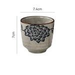 Xícara de chá cerâmica pintada à mão Hefeng, copo de chá espessado resistente ao calor para hotel, chá em casa, estilo japonês