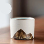 Caneca De Café De Cerâmica Com Cabo De Madeira, Copo De Água Do Escritório, Filtro Retro, Copo De Chá Artesanal, Presente De Aniversário, 80ml