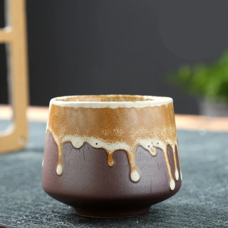 Xícara de café cerâmica grossa vintage, Copo único bebendo do agregado familiar, Cozinhar copos de chá ao redor do fogão
