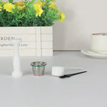 Cápsula recarregável de aço inoxidável do café do copo reusável das cápsulas do café do nespresso que reenche o coffeeware do filtro